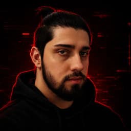 Portrait of Ruilan, the solo developer behind Indie Game Pass, on a red glitch background