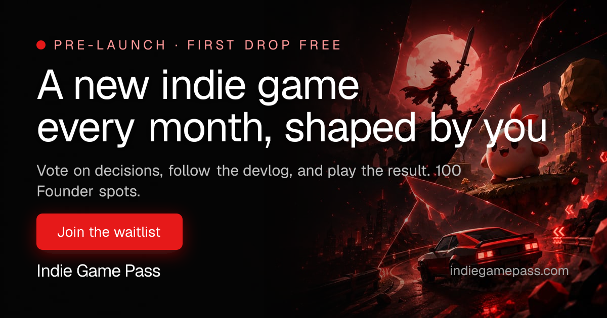 Indie game subscription with co-creation | Indie Game Pass